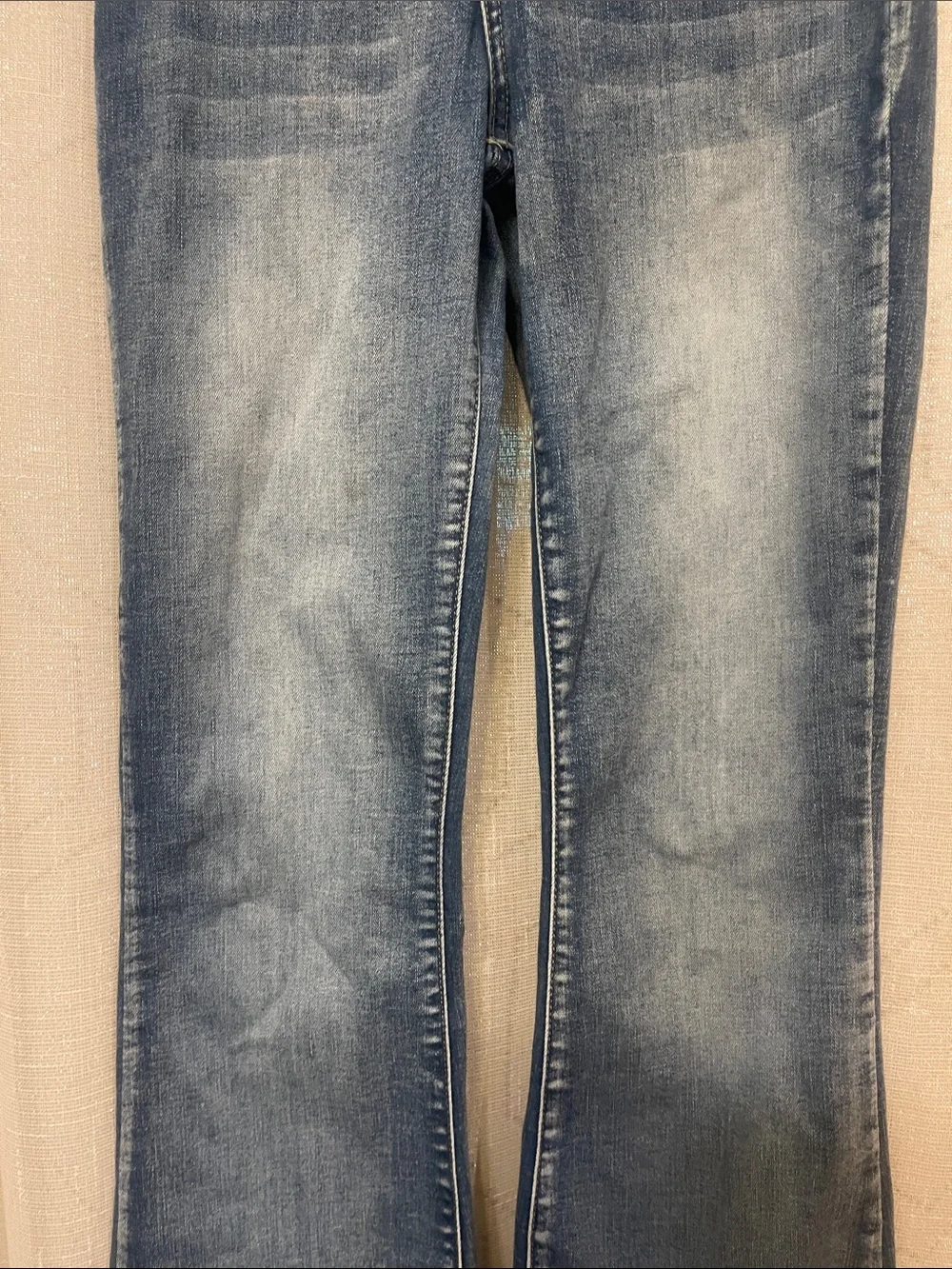 Almost Famous Medium Blue High-Rise Flare Jeans